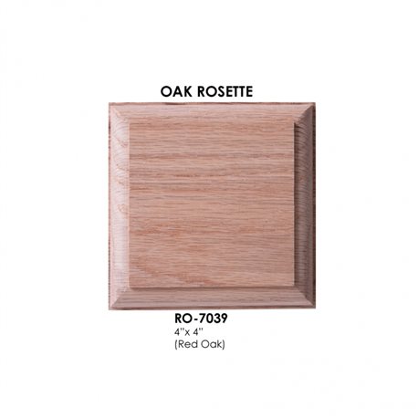 Square Red Oak Rosette
