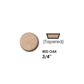 3/4" Red Oak Tapered Plug