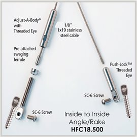 Inside to Inside Angle/Rake Cable Rail Kit