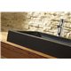 Virtu USA Nester Bathroom Vessel Sink in Shanxi Black Granite