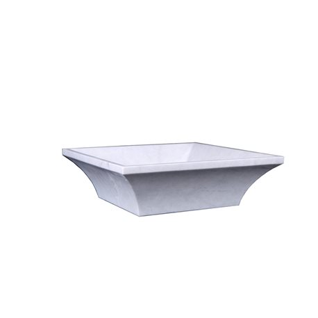 Virtu USA Damon Bathroom Vessel Sink in Hunan White Marble