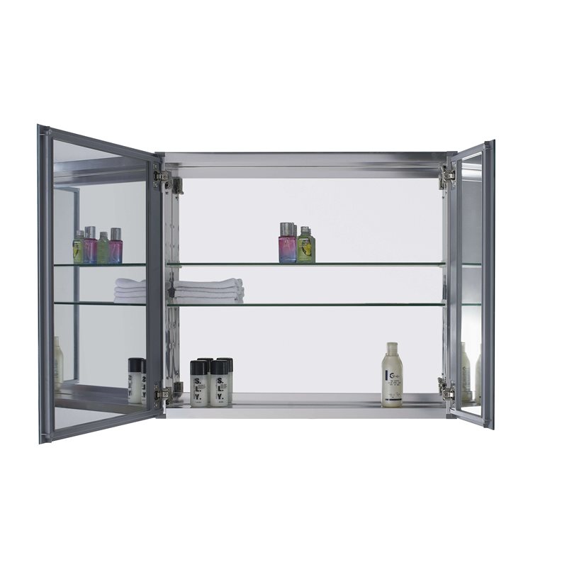 Confiant 30" Mirrored Medicine Cabinet Recessed or Surface ...