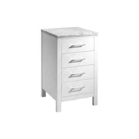 Caroline Parkway 20" Transitional Side Cabinet in White