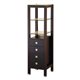 Vanity Cailey 16" Modern Side Cabinet in Espresso