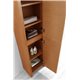 Fresca Black Bathroom Linen Side Cabinet w/ 3 Large Storage Areas