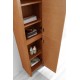 Fresca Walnut Bathroom Linen Side Cabinet w/ 3 Large Storage Areas