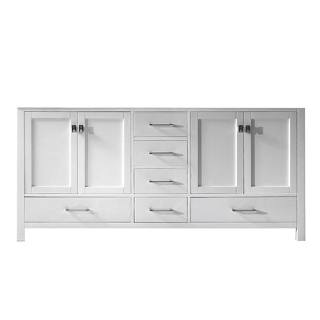 Virtu USA Caroline Avenue 72" Bathroom Vanity Cabinet in White