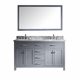 Caroline 60" Double Bathroom Vanity Cabinet Set in Grey