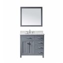 Caroline Parkway 36" Single Bathroom Vanity Cabinet Set in Grey
