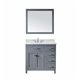 Caroline Parkway 36" Single Bathroom Vanity Cabinet Set in Grey