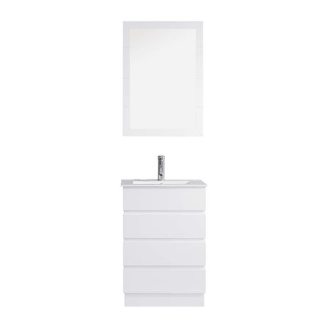 Bruno 24" Single Bathroom Vanity Cabinet Set in White