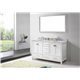 Caroline Avenue 60" Double Bathroom Vanity Cabinet Set in White
