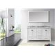 Caroline Avenue 60" Double Bathroom Vanity Cabinet Set in White