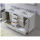 Caroline Avenue 60" Double Bathroom Vanity Cabinet Set in White