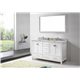 Caroline Avenue 60" Double Bathroom Vanity Cabinet Set in White