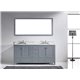 Caroline Avenue 72" Double Bathroom Vanity Cabinet Set in Grey