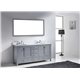 Caroline Avenue 72" Double Bathroom Vanity Cabinet Set in Grey