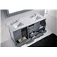 Caroline Avenue 72" Double Bathroom Vanity Cabinet Set in Grey