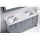 Caroline Avenue 72" Double Bathroom Vanity Cabinet Set in Grey