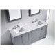 Caroline Avenue 72" Double Bathroom Vanity Cabinet Set in Grey