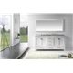 Caroline Avenue 72" Double Bathroom Vanity Cabinet Set in White