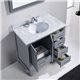 Caroline Avenue 36" Single Bathroom Vanity Cabinet Set in Grey