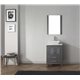 Dior 24" Single Bathroom Vanity Cabinet Set in Zebra Grey