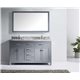 Caroline 60" Double Bathroom Vanity Cabinet Set in Grey