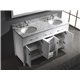 Caroline 60" Double Bathroom Vanity Cabinet Set in White
