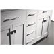 Caroline 60" Double Bathroom Vanity Cabinet Set in White