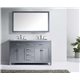 Caroline 60" Double Bathroom Vanity Cabinet Set in Grey
