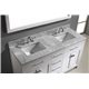 Caroline 60" Double Bathroom Vanity Cabinet Set in White