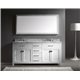 Caroline 72" Double Bathroom Vanity Cabinet Set in White