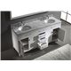 Caroline 72" Double Bathroom Vanity Cabinet Set in White