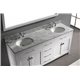 Caroline 72" Double Bathroom Vanity Cabinet Set in White