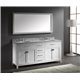 Caroline 72" Double Bathroom Vanity Cabinet Set in White