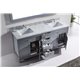 Caroline 72" Double Bathroom Vanity Cabinet Set in Grey