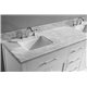 Caroline 72" Double Bathroom Vanity Cabinet Set in White