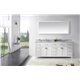 Caroline Parkway 78" Double Bathroom Vanity Cabinet Set in White