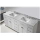 Caroline Parkway 78" Double Bathroom Vanity Cabinet Set in White