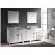 Caroline Parkway 93" Double Bathroom Vanity Cabinet Set in White