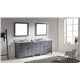 Caroline Parkway 93" Double Bathroom Vanity Cabinet Set in Grey