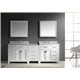 Caroline Parkway 93" Double Bathroom Vanity Cabinet Set in White