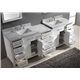 Caroline Parkway 93" Double Bathroom Vanity Cabinet Set in White