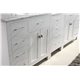 Caroline Parkway 93" Double Bathroom Vanity Cabinet Set in White