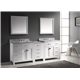 Caroline Parkway 93" Double Bathroom Vanity Cabinet Set in White