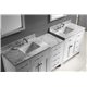 Caroline Parkway 93" Double Bathroom Vanity Cabinet Set in White