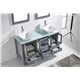 Bradford 60" Double Bathroom Vanity Cabinet Set in Grey