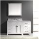 Caroline Parkway 57" Single Bathroom Vanity Cabinet Set in White