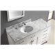 Caroline Parkway 57" Single Bathroom Vanity Cabinet Set in White